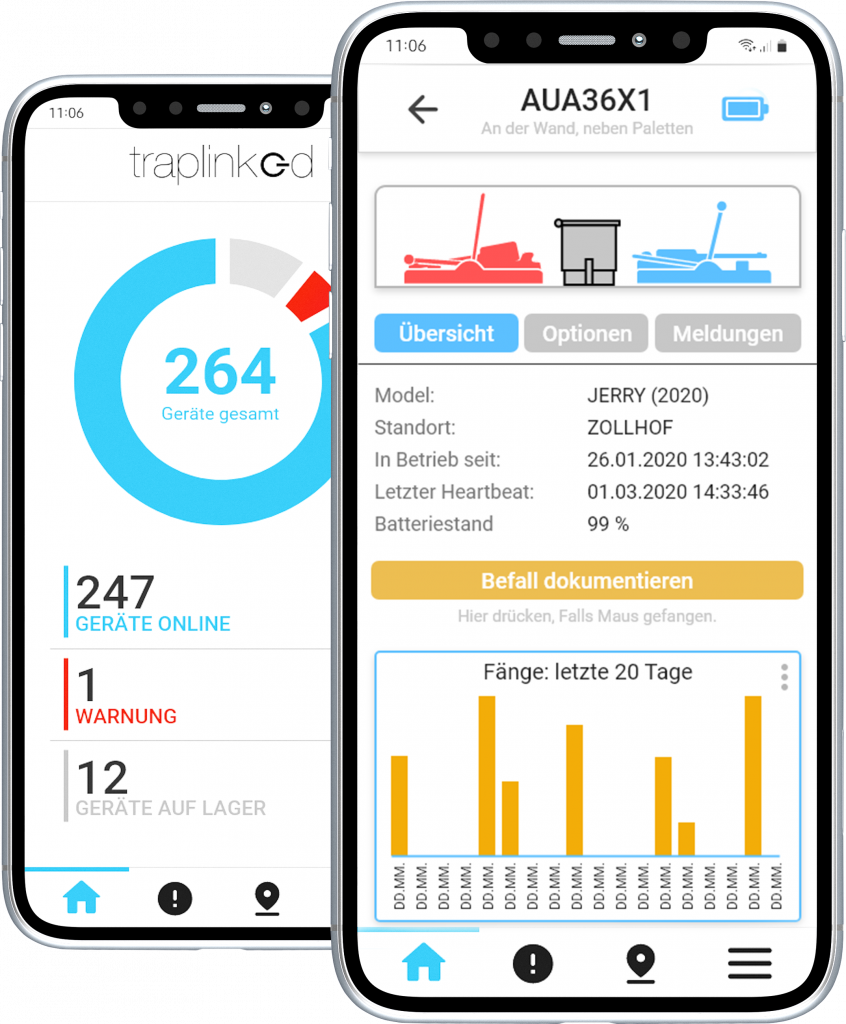 Traplinked App - die App zur automatischen Dokumentation der Schädlingsbekämpfung